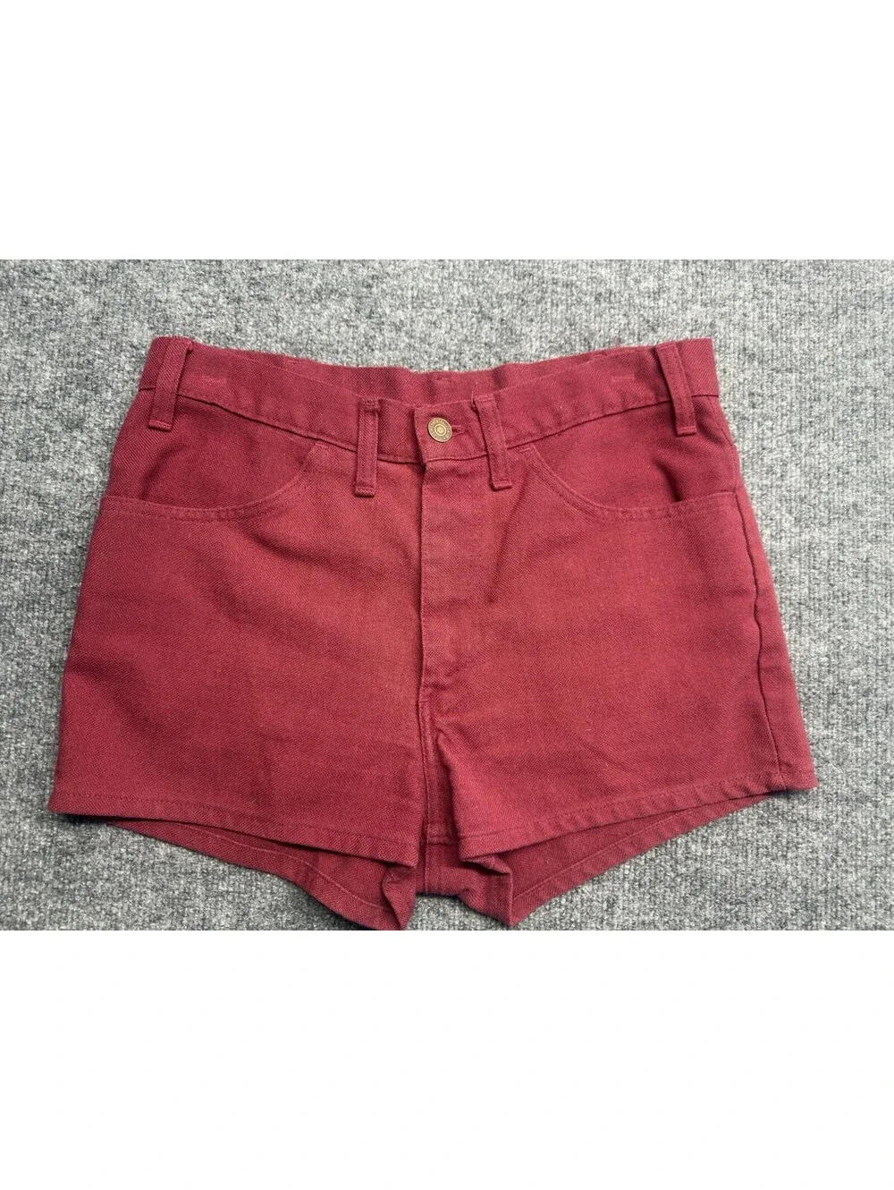 Vtg Levis Big E Sta Prest Shorts Mens 30 Levi’s Maroon Talon Zip 60s 70s